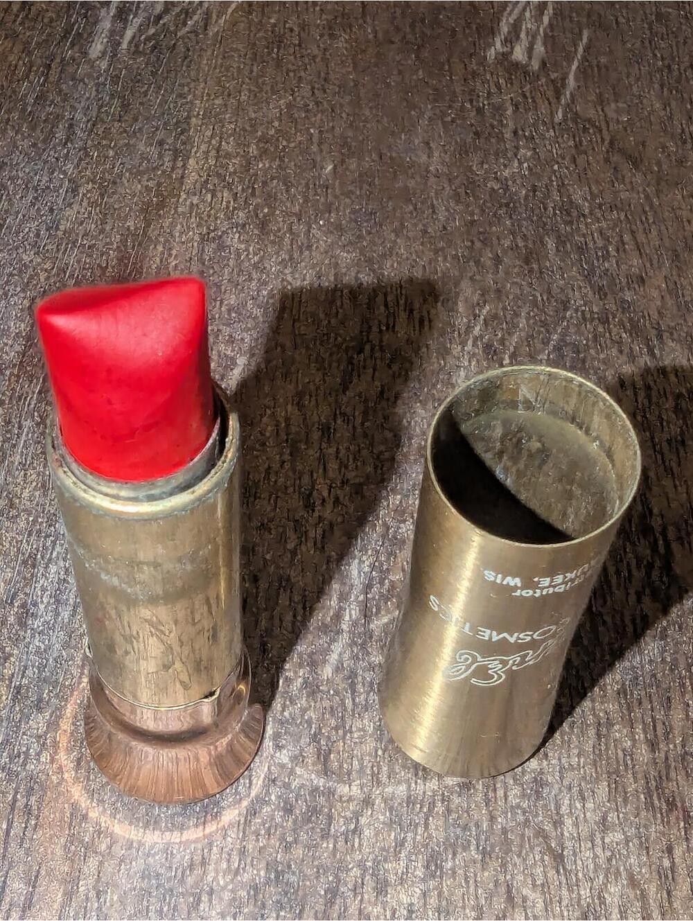 Vintage Jeanne Cosmetics Lipstick in Bullet Style Case